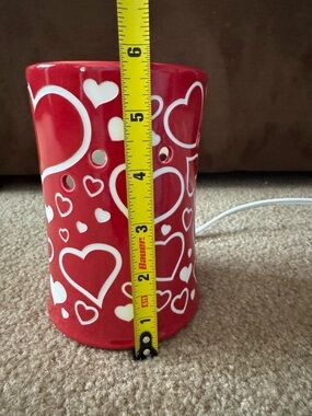 SCENTSY "I Heart You" Electric Wax Warmer Red Hearts 2010 RETIRED